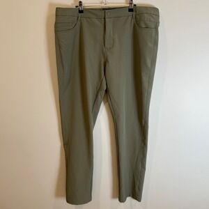 KYODAN Outdoor Pants Khaki Green Stretch Comfort Straight Leg Size 38
